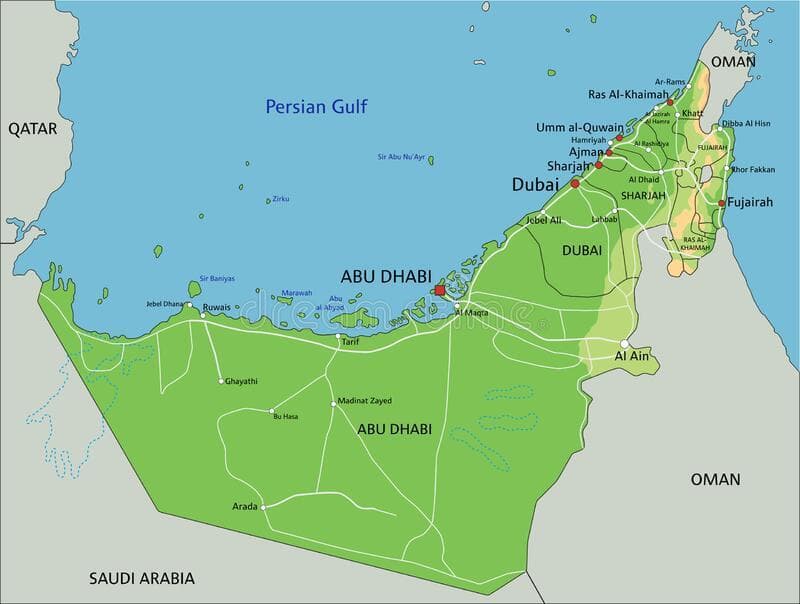 Dubai'nin Fiziki Haritası Nasıldır?