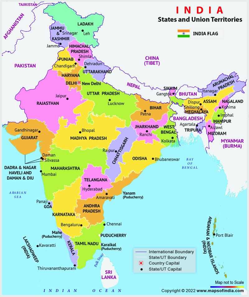 Hindistan Şehirleri Haritası Nasıldır?