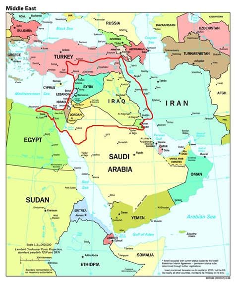 İsrail Dünya Haritasında Nerededir?