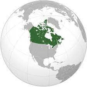 Dünya Haritasında Kanada'nın Konumu