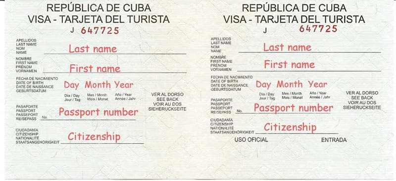 Küba Turist Vizesi